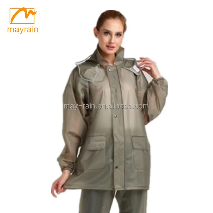 Fashional designed waterproof pvc rainsuit rain suits for men