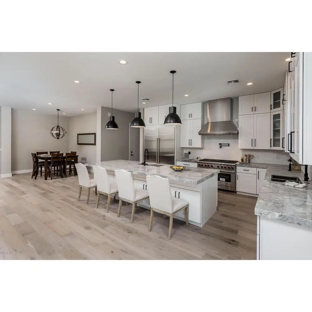 
New Model Antique White kitchen cabinet design solid wood kitchen cabinet for sale 