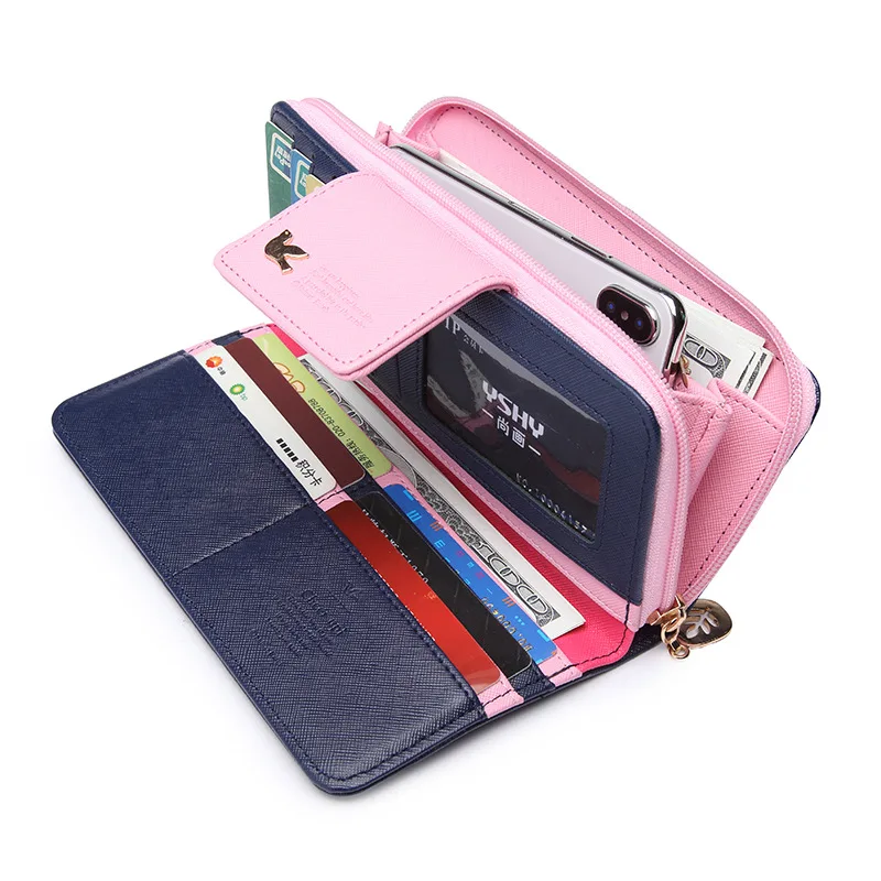 New Fashion Women Leather Wallet Women Long Design Purse For Wholesale