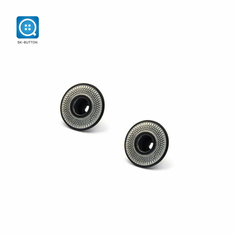 SK high quality custom made vintage silver raised Denim Rivets metal buttons custom for jackets