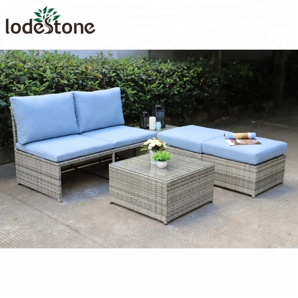 Morden multifunctional sofa set new designs 2018 rattan furniture balcony corner sofa set