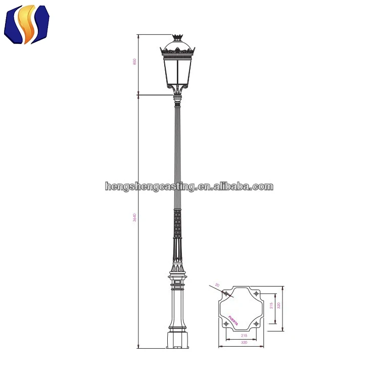 Китайский поставщик старинные чугунные подержанные легкие стойки для парковки