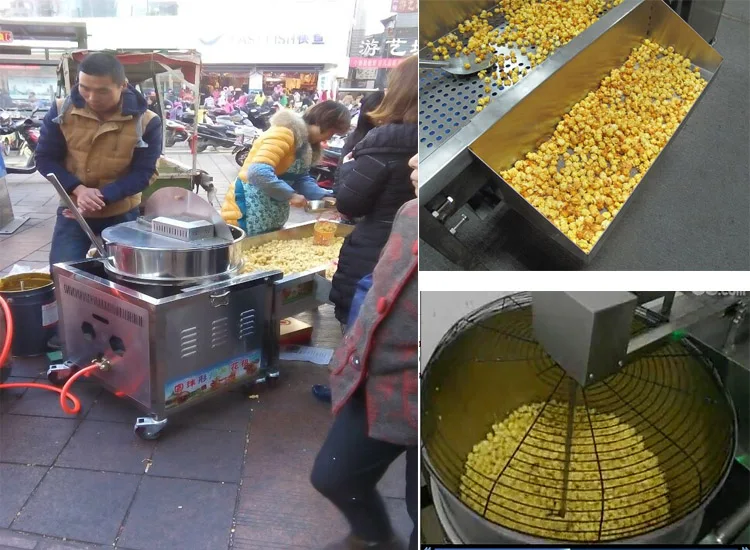 NEWEEK commercial flavored spherical kettle corn popcorn popper machine