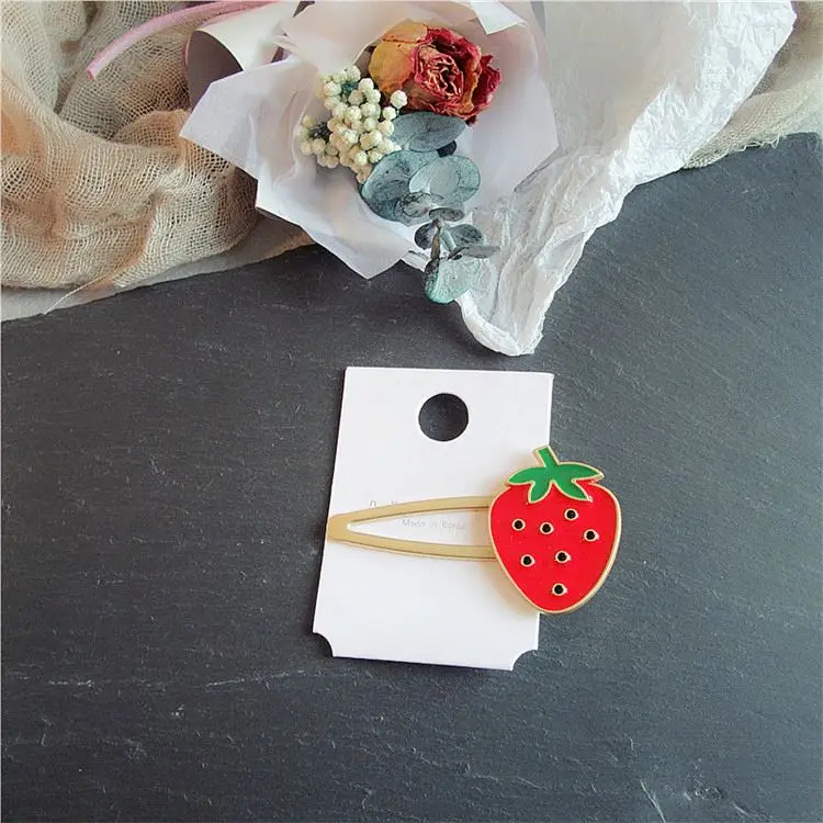 
Women Fashion Metal Summer Season Hair Clips Hair Accessories Fruit Shape Cute Hair Clip 