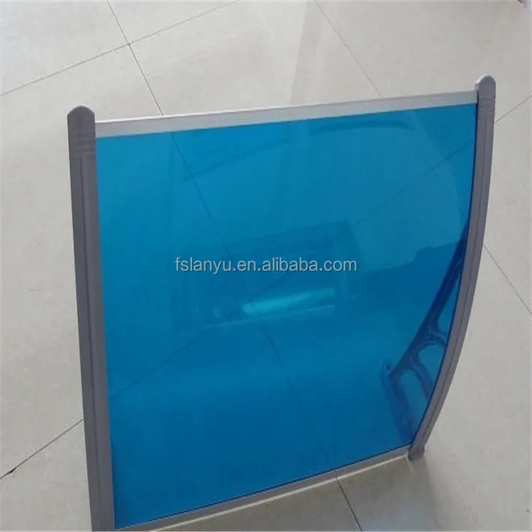 Bayer Entrance Canopy Material Clear Glass Awnings Polycarbonate Aluminum Alloy 100% Virgin PC Coated Manual