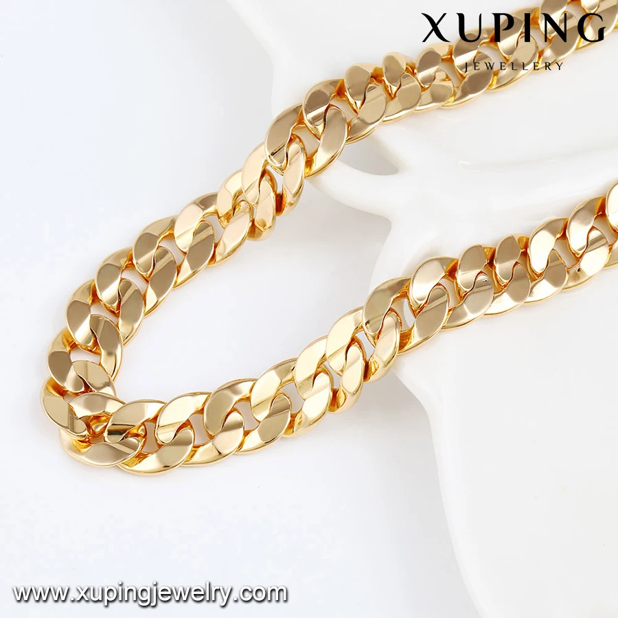 43192-Xuping Очаровательная Мужская цепочка 18k позолоченное ожерелье