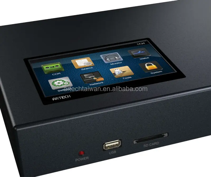 FTP Single line phone recorder SD card recorder 5inch touch screen recorder cloud backup