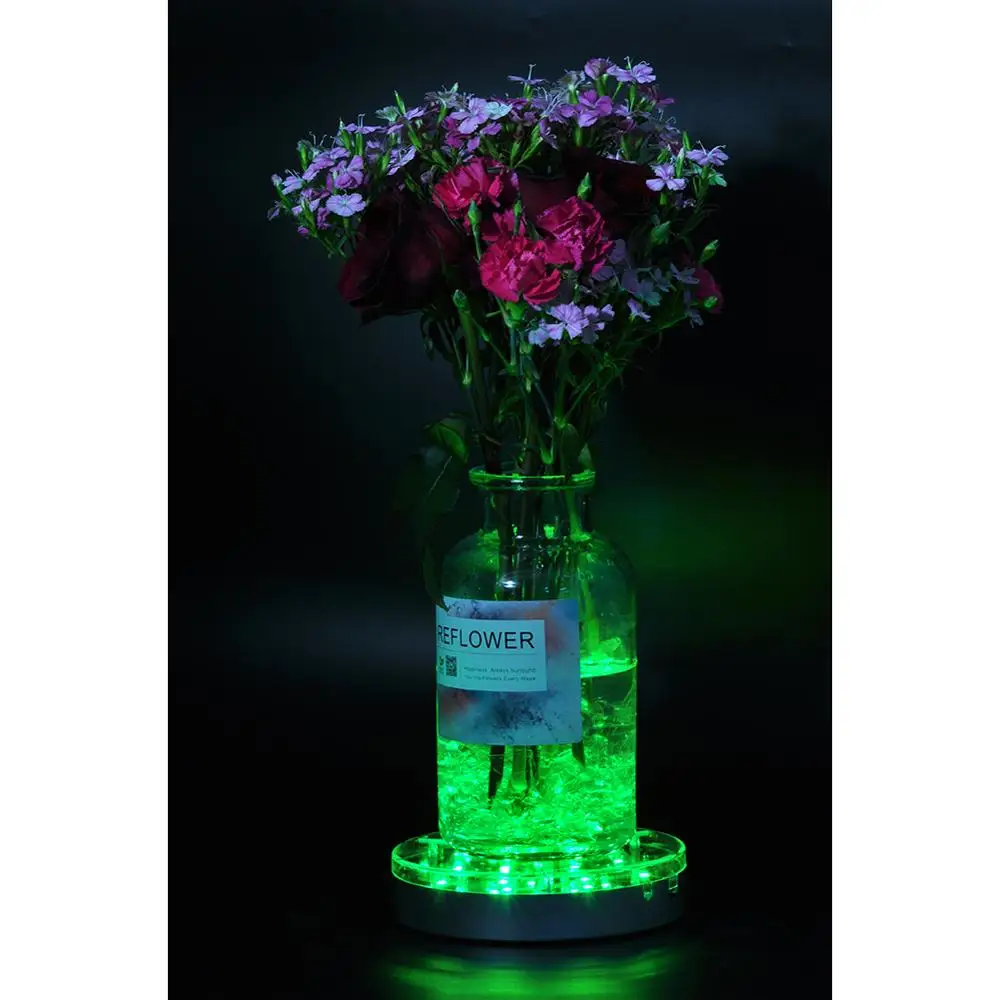 Under Vase 6inch Rechargeable Centerpieces Lights with Remote Multi-color Changing Hookah Lights for Wedding Party Christmas