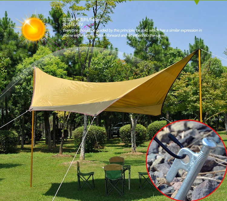 
White iron camping 20 cm peg, forging in high strength and over striking stake for desert, snow field and beach 