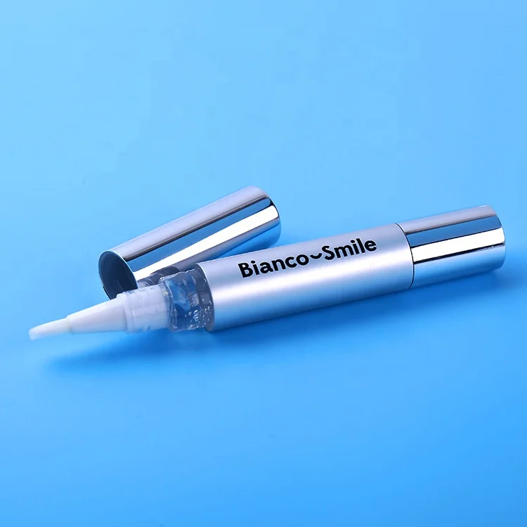 
4G Teeth whitening silver chrome pen, take away tooth whitening system whitening teeth 