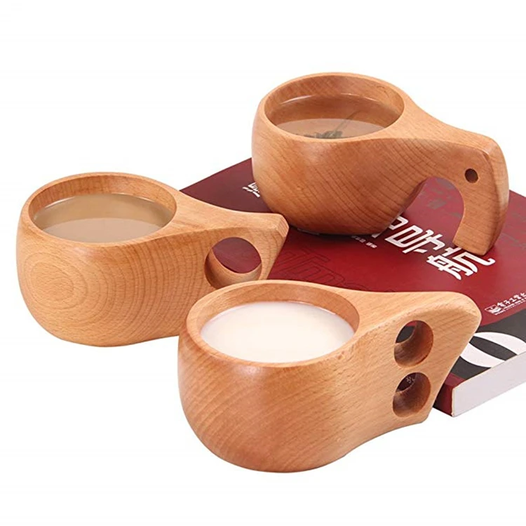 Горячая Распродажа ручная работа натуральная буковая древесина скандинавский финский традиционный портативный Кубок Kuksa