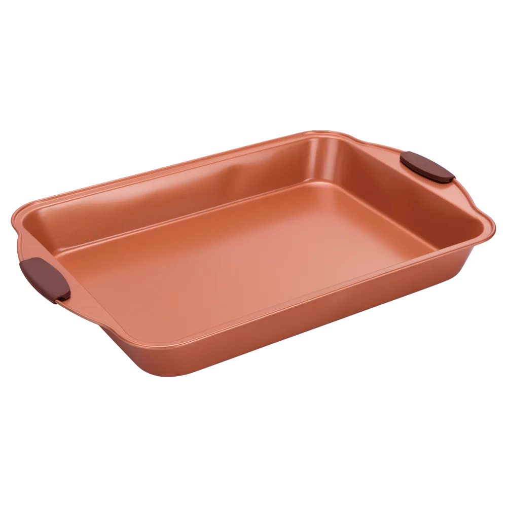 
Amazon hot sale 4 pieces copper bakeware set carton steel with non-stick muffin pan 