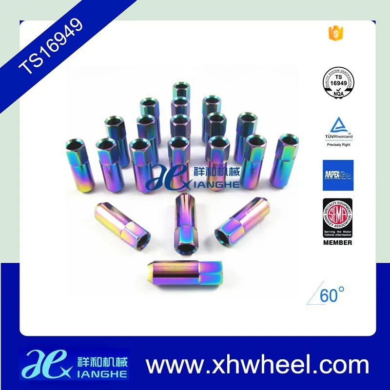 нео хром сталь расширенный тюнер выступ гайки 60mm для колес/обода