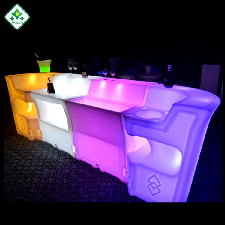 
factory direct LED glowing bar counter drink bar counter for nigh club 