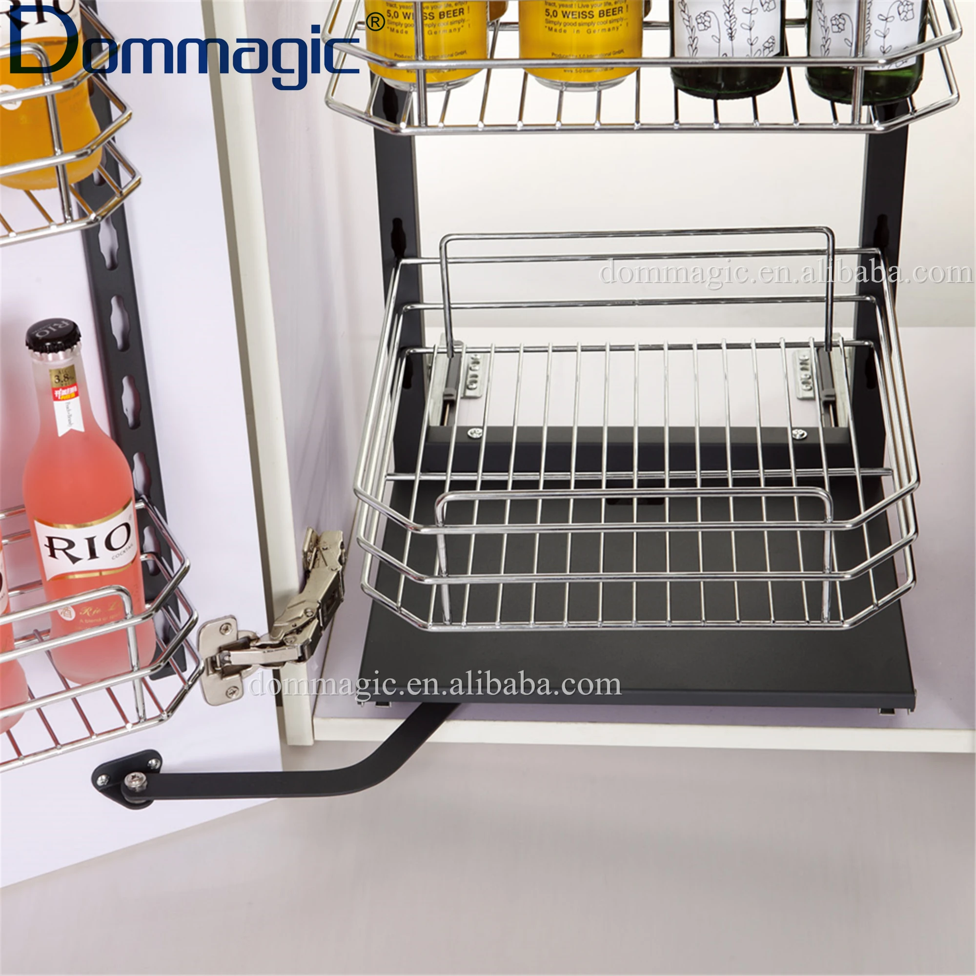 Kitchen Cabinet Pull-out Pantry Unit with Soft-close for Tall Cabinet