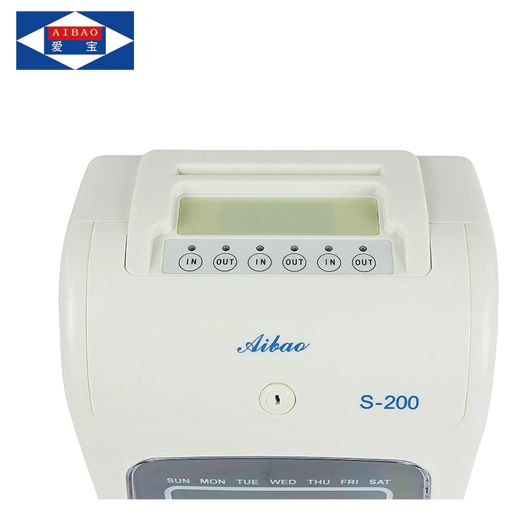 auto punch card time attendance machine for factory