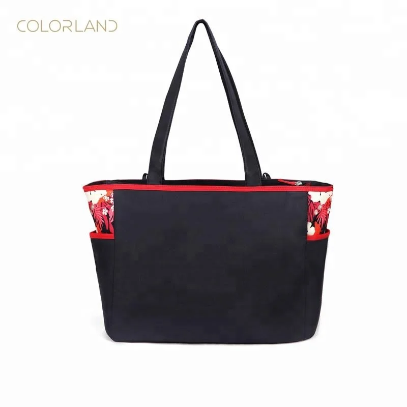 Colorland Practical Family Set Baby Diaper Tote Set with Bottle Holder, Clear Pouch, Changing Mat