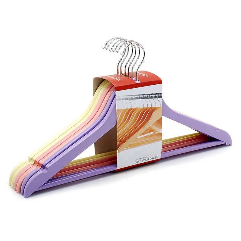 Supermarket Store Set Target Designer Adult Colored Wooden Display Clothing Hangers Colorful