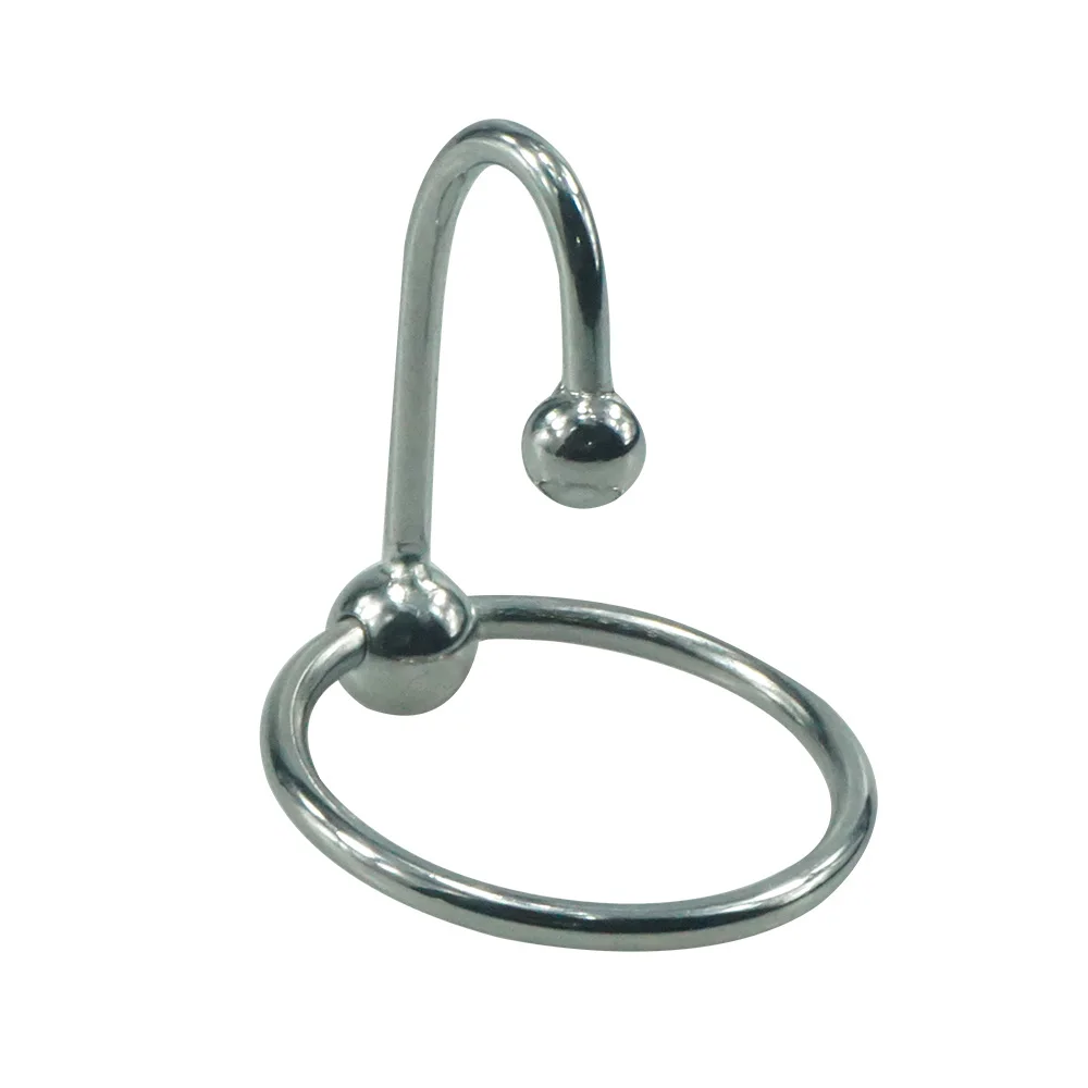 Medical Stainless Steel Urethral Plug Toys Hhead Ring With Double Ball Prince Albert Wand Penis