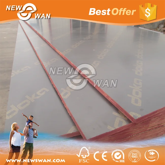 
Concrete Plastic Formwork 15mm Shuttering Plywood Plate 