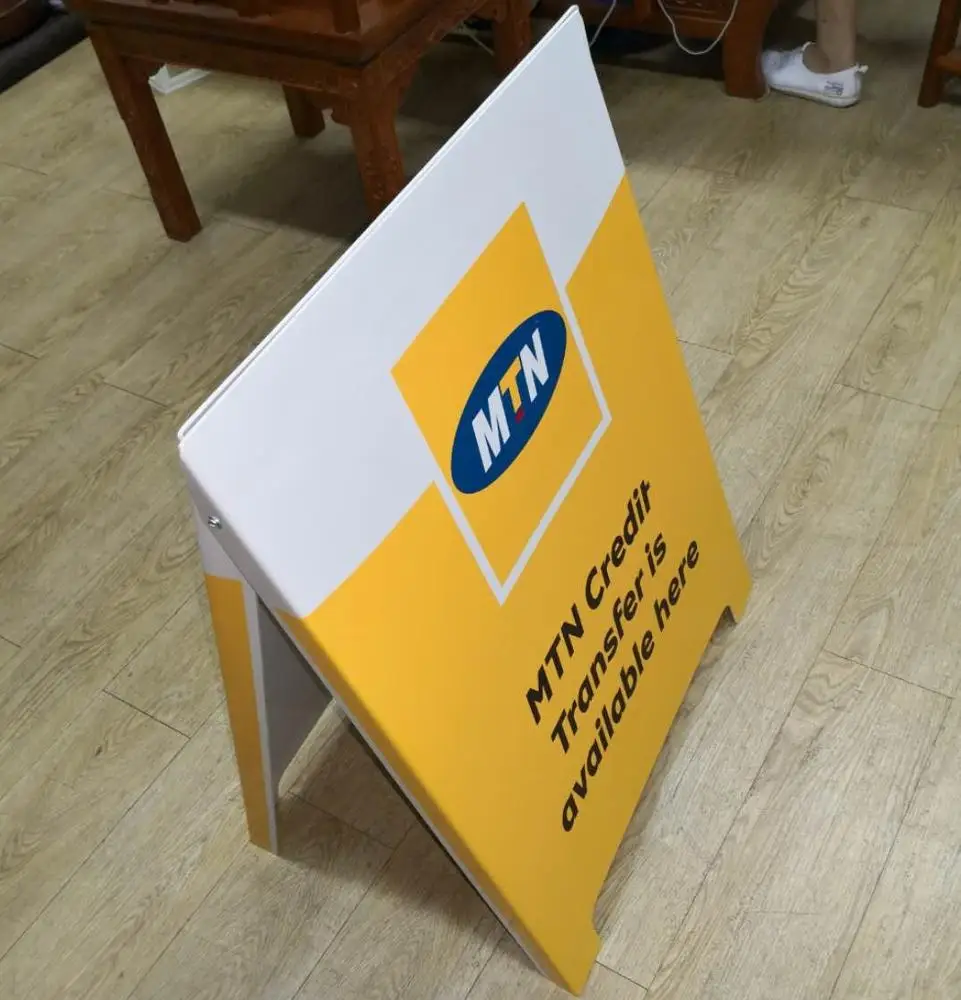 Sidewalk advertising plastic A frame folding sign board