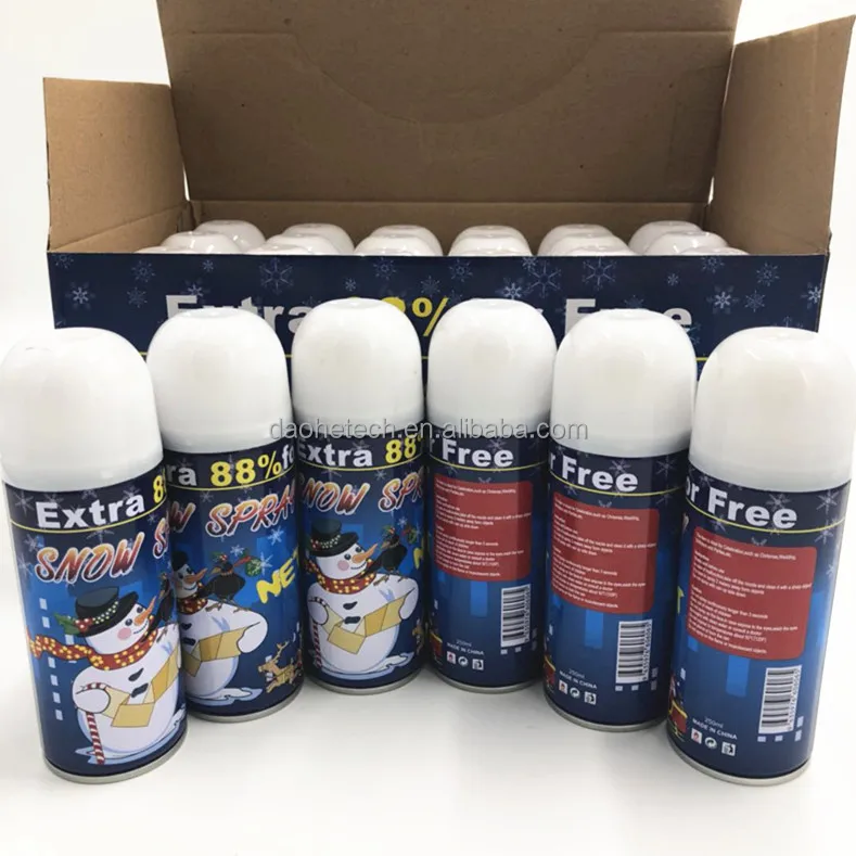Most popular wholesale artifical 250ml white foam joke snow spray for festivals