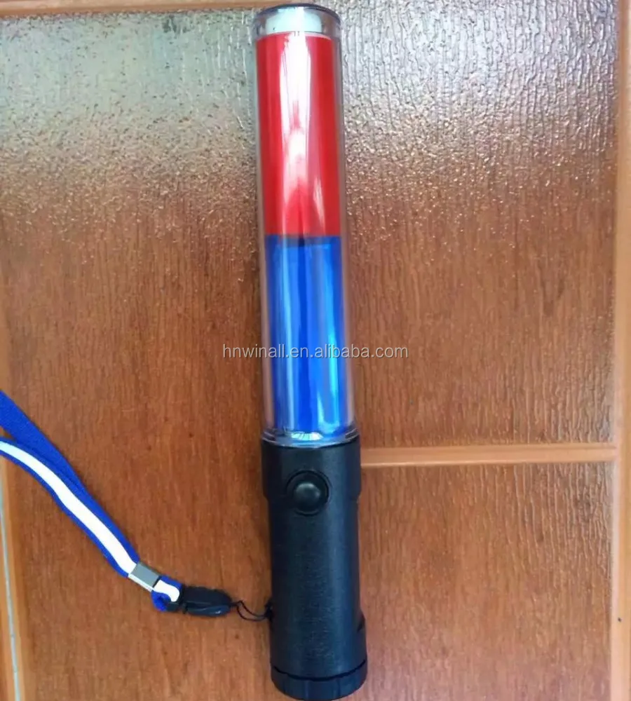 red blue double color traffic baton flashlight sticker red green double color led flashlight wand