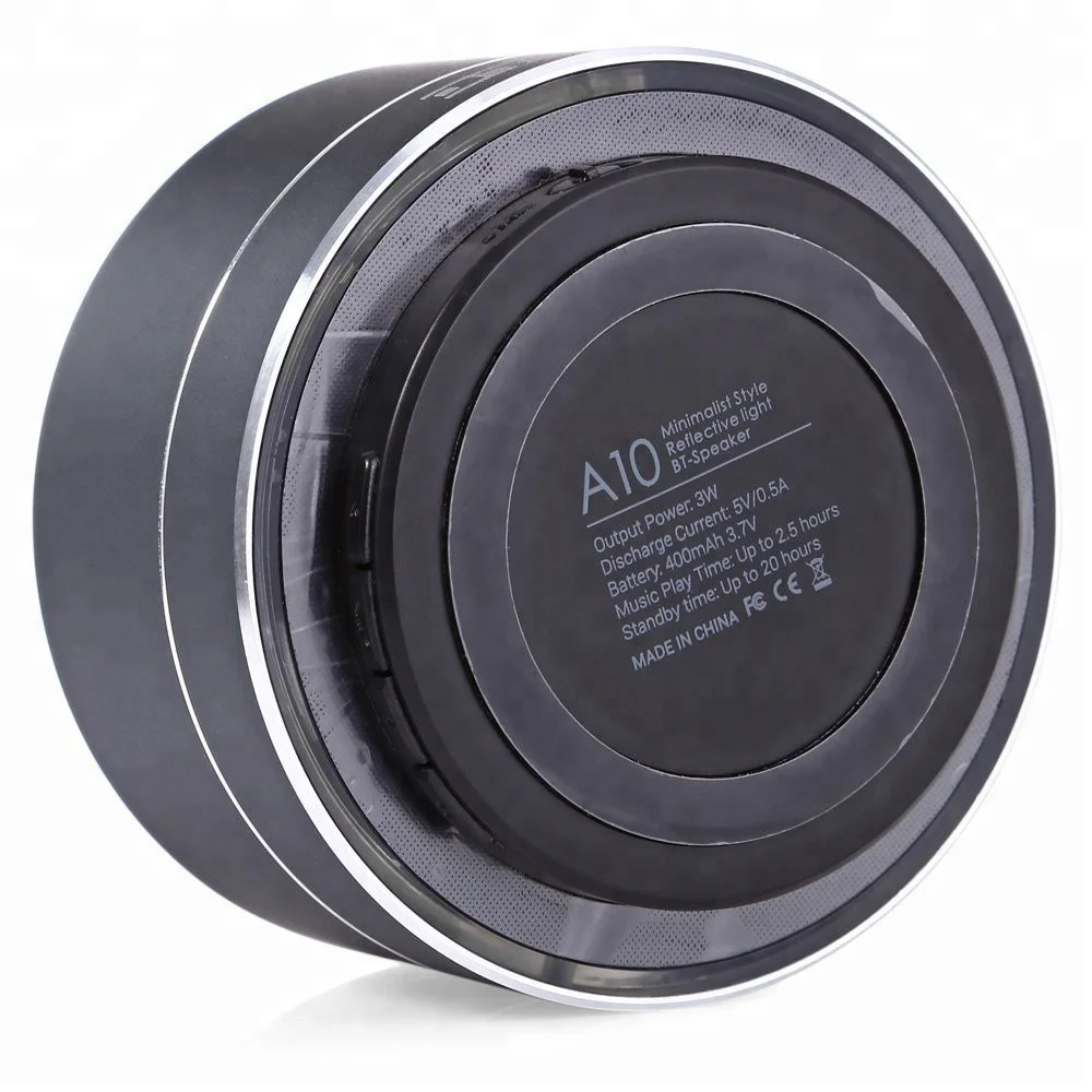 Wireless Portable Speaker Super Woofer HD USB Metal Speaker Mini Music Bass Speaker With Microphone