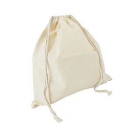 China Bags Factory Directly Custom Printed Cotton Calico Canvas Muslin Drawstring Bags