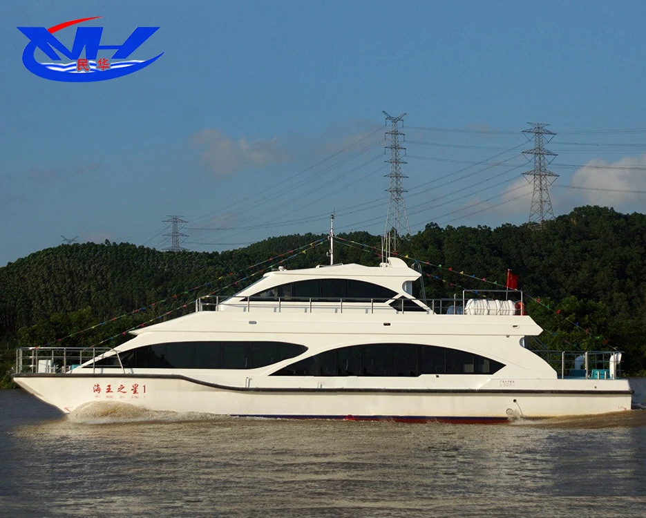 
92seats River and Offshore Fiberglass Material Sightseeing Passenger Boat 