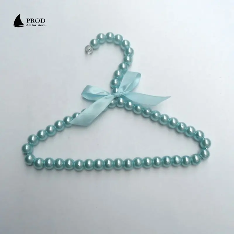 Hot Sale Fashionable And Cute Pink Pearl Baby Coat Hangers With Bow