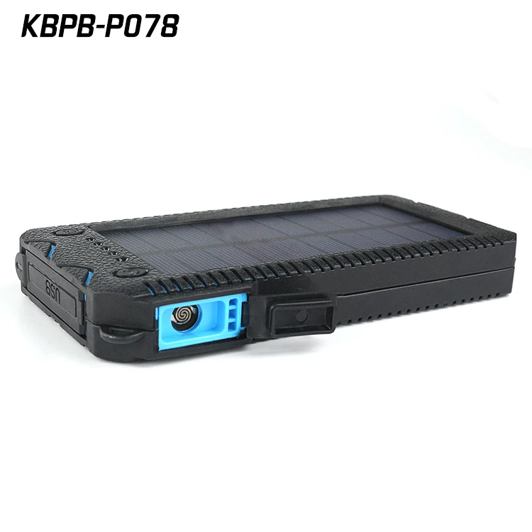 E cigarette lighter mobile charger waterproof solar power bank 20000mAh