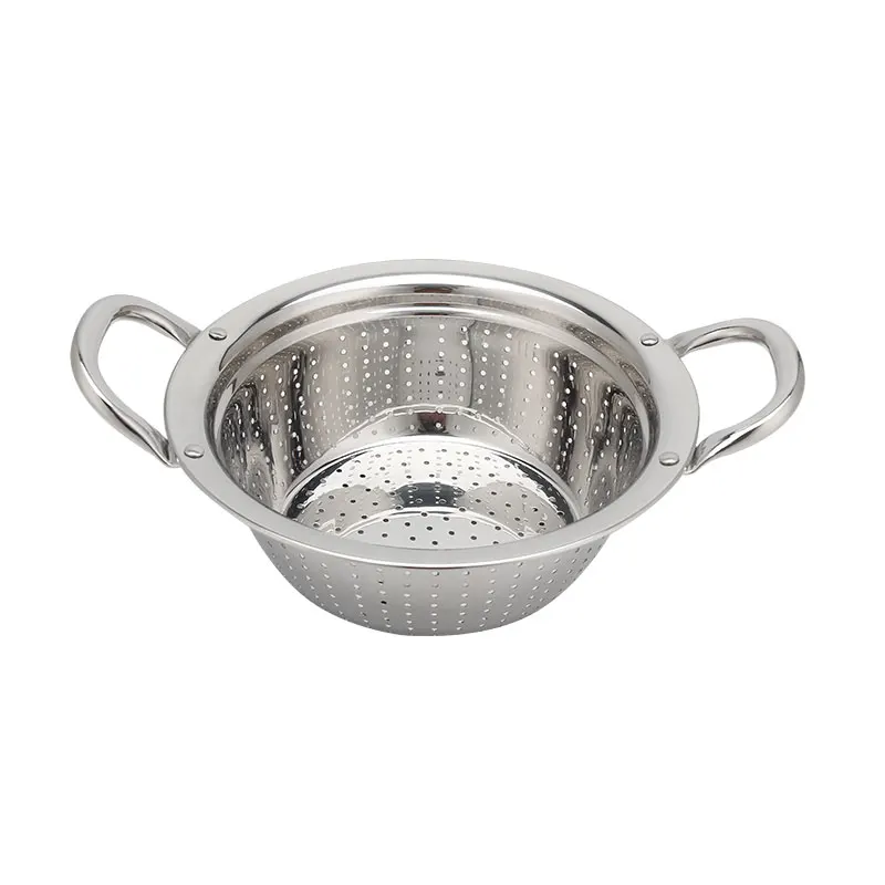 
Metal Colander Basket Fruit Vegetable Pasta Drain Strainer Stainless Steel Colander With Handles 