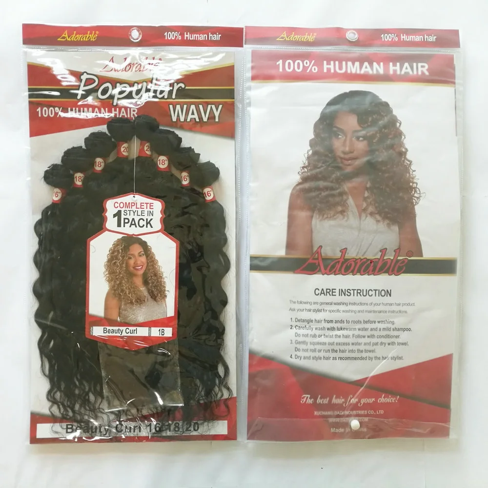Xuchang hair заводская цена человеческие волосы в виде животных смешанные синтетические тканые оптимальная водная волна 8 шт./лот с бесплатной застежкой