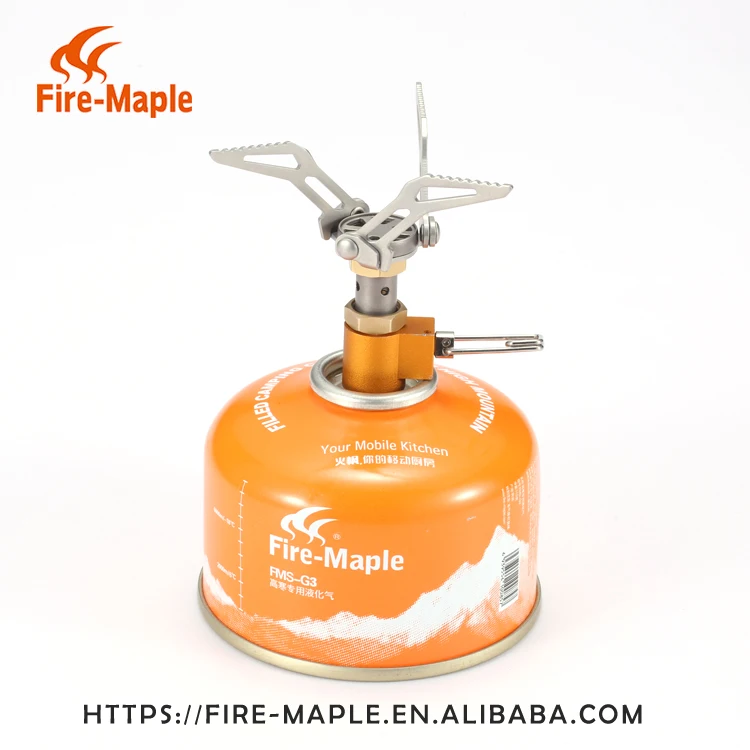 Fire Maple FMS-300T Titanium Mini Gas Stove, Gas Stove Burner, Mini Burner Stove