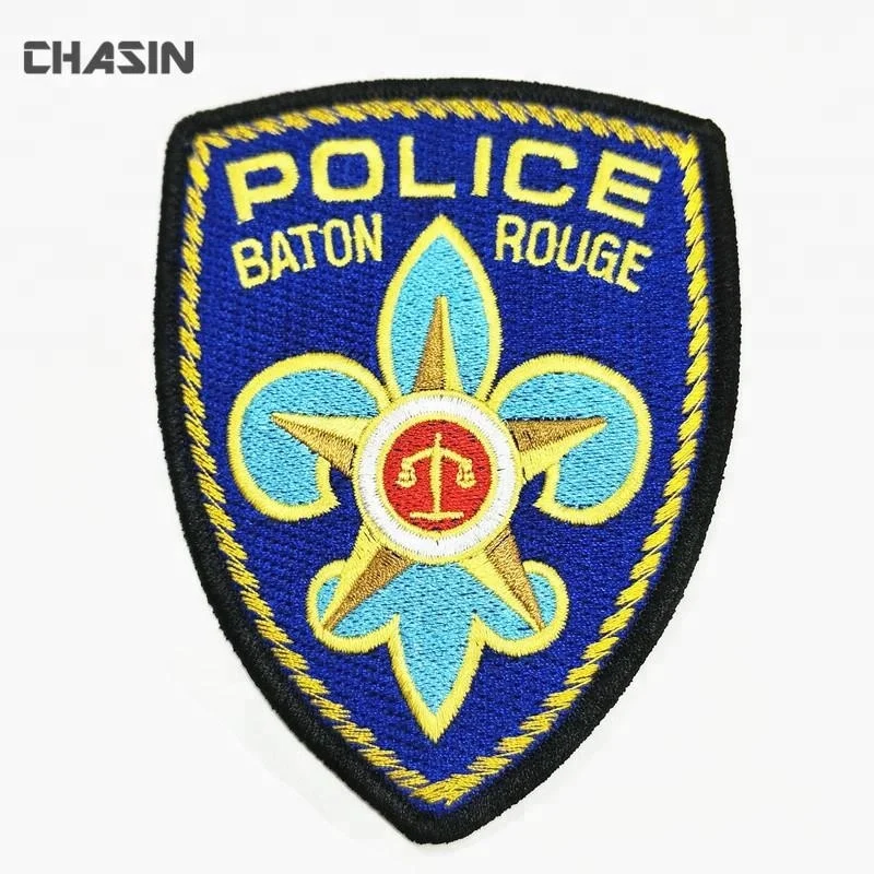 Custom embroidered heat press school uniform logo patch no minimum