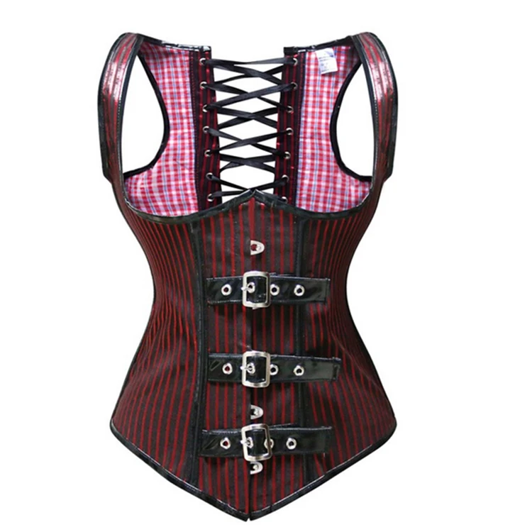 Hot Selling Steampunk Corset Gothic Corset Women Waist Trainer Vinyl Corset