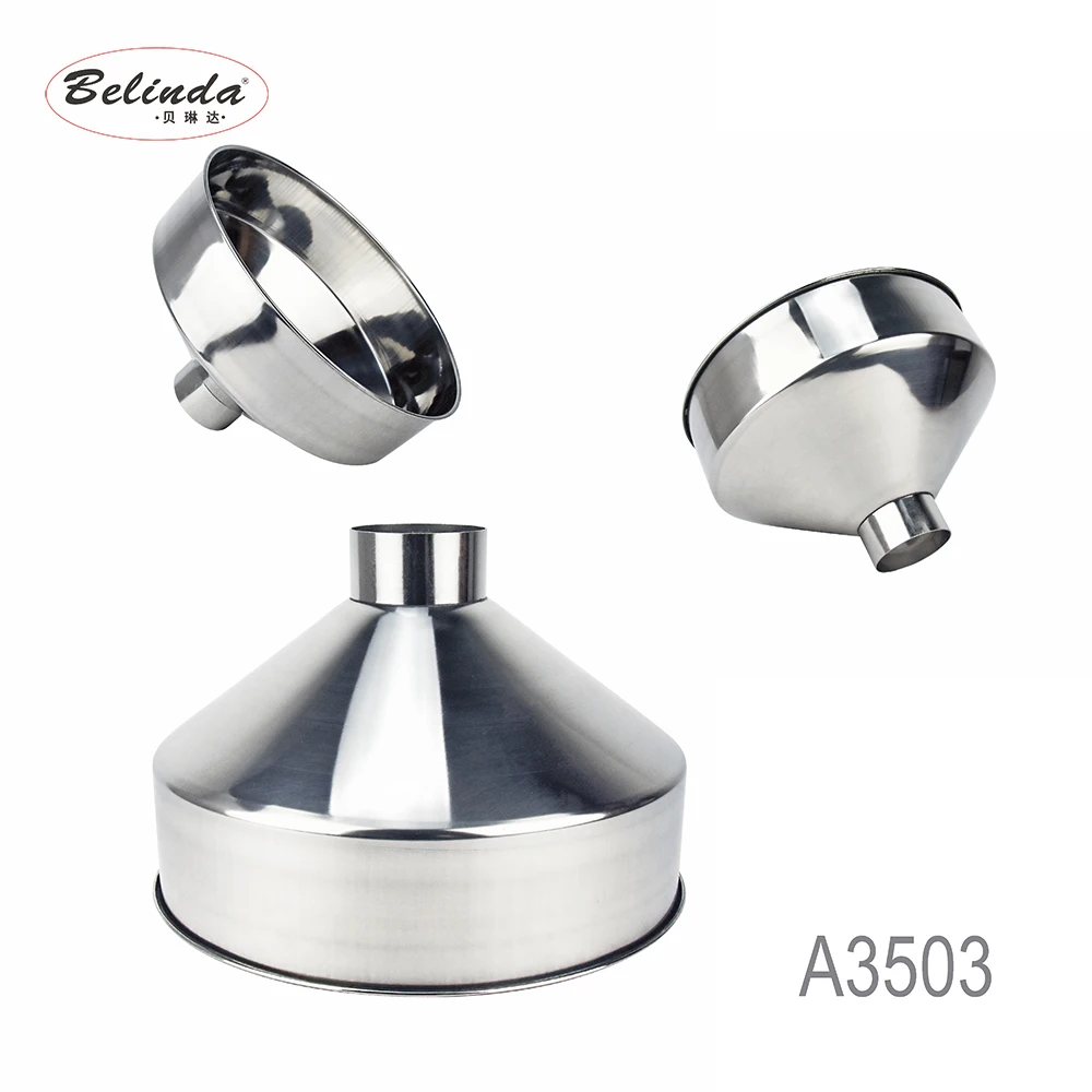 
Durable Liquid Transfer Large Funnel Stainless Steel with Wide Mouth 