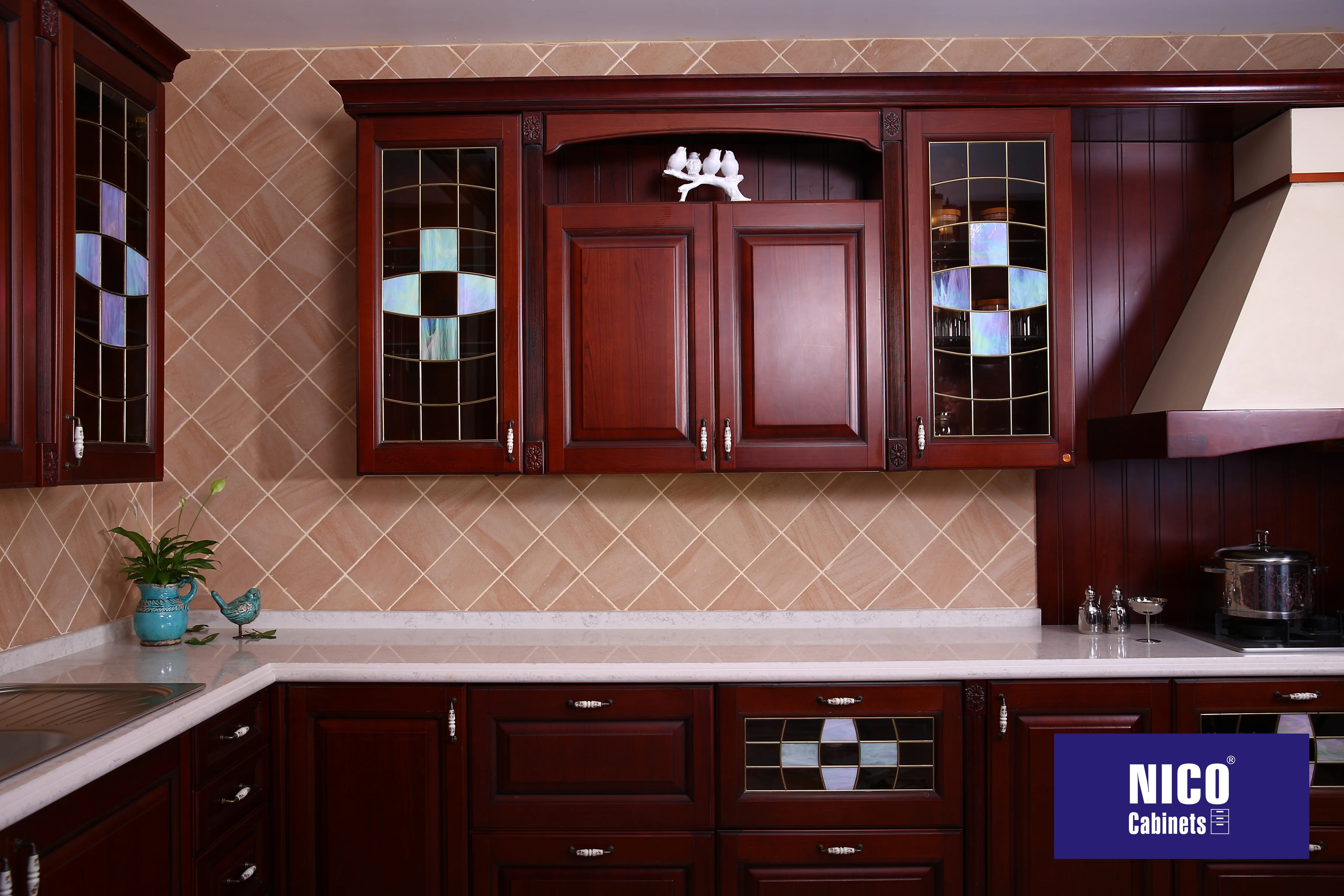 NICOCABINET One Stop Solution Custom Quartz Countertop Shaker Decorating Furniture Kitchen Cabinet kitchen Classic