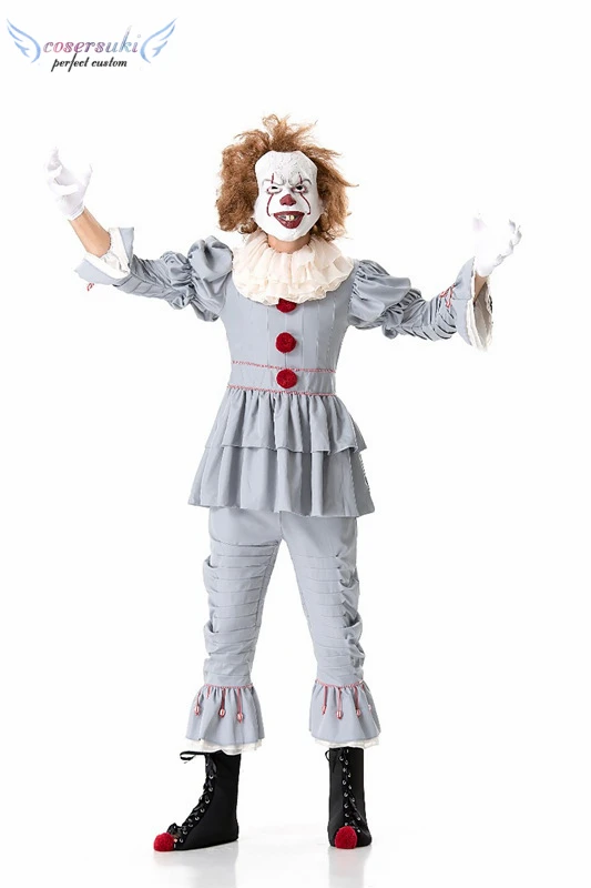 Хэллоуин клоун ужас кровавый для выступлений на сцене в офис, на вечеринку, страшные костюмы для Хэллоуина amazon (клоун обратно в темное время суток)