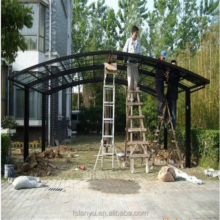 polycarbonate canopy solar panel carport plastic car shed