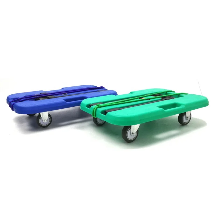 4-wheel Folding Luggage Cart Portable Shopping Trolley Folding Hand Truck Bearing 300 Kg/662 lbs Capacity
