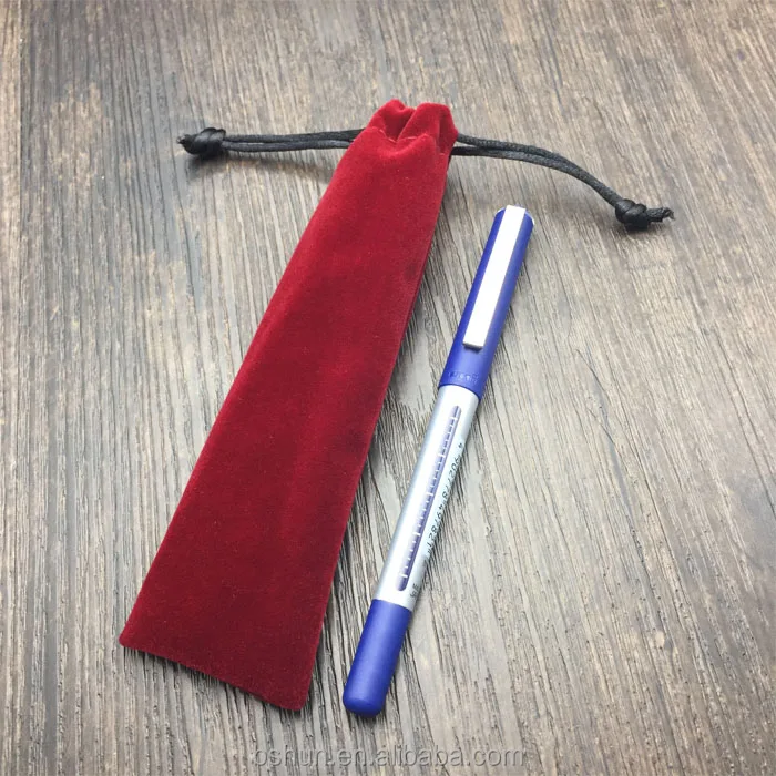 Wholesale Custom Felt Binder Garnet Velvet Smiggle Pencil Pen Pouch