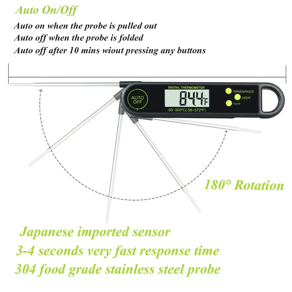 Food temperature meter meat milk bbq turkey thermometer digital food meat thermometer DTH-132