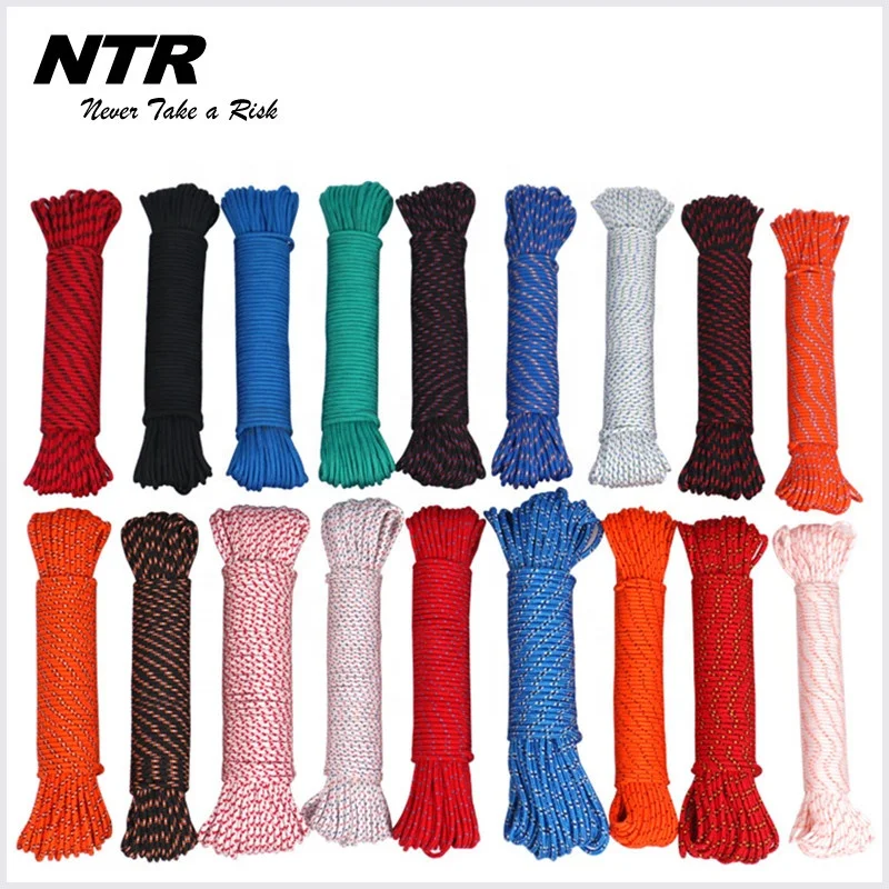 Hotsale customized 3mm parachute cord PP outdoor camping survival rope