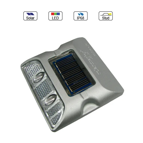 High Durability Solar Powered LED Reflective Road Stud(Cat Eyes / Pavement Marker) MS-100D(Waterproof IP68 Aluminum Alloy)
