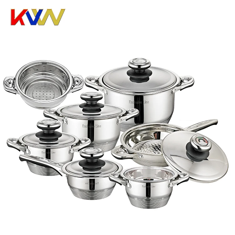 12Pcs High Quality Elegant Germany Stainless Steel Cookware Set