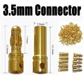 20pairs 3 5mm Banana Gold Bullet Connector Battery ESC Plug Align Trex 450 250