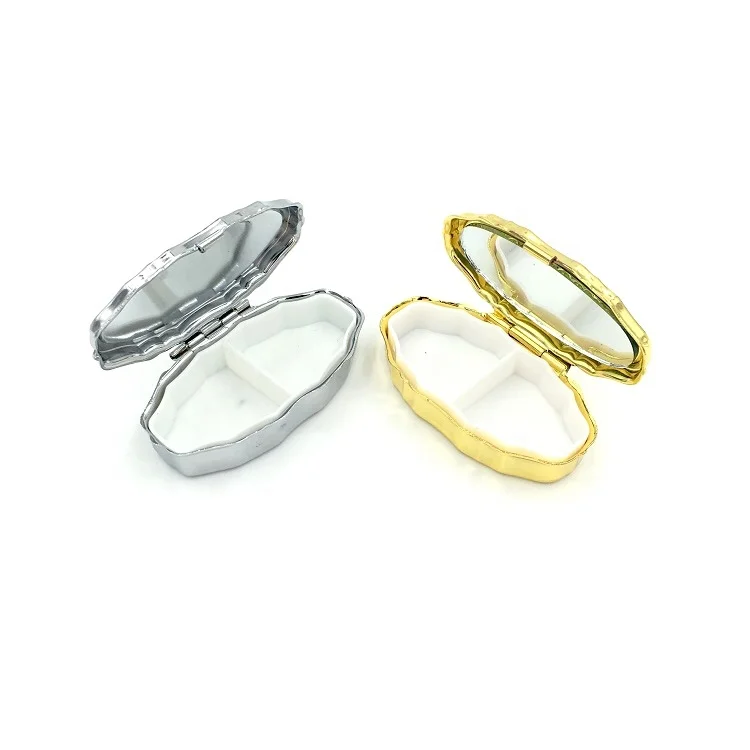 OEM oval metal mini Pill boxes DIY Medicine Organizer Container Medicine Case