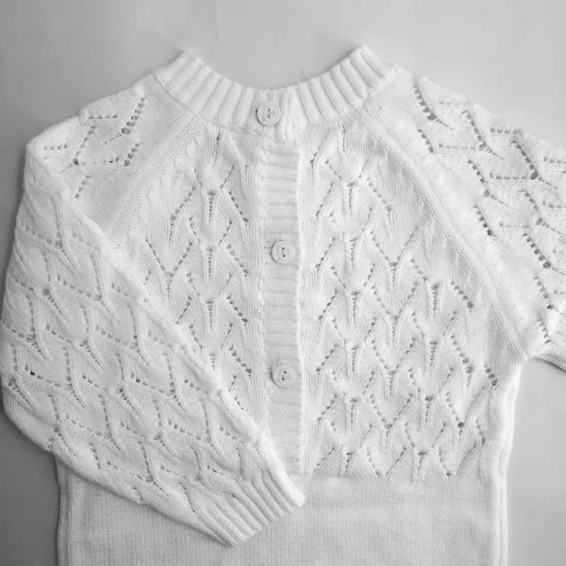 Custom cotton white pointelle new born baby girl summer clothes romper
